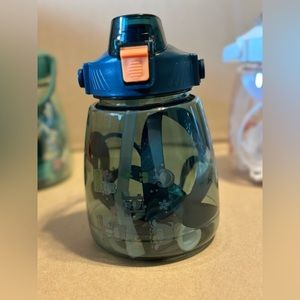 Children Outdoor Portable Sports Water Bottle Cup with Straw and Strap